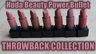 REVIEW & DEMO: NEW Huda Beauty 'THROWBACK' POWER BULLET LIPSTICKS!