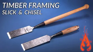 Blacksmithing - Making a timber framing slick and chisel