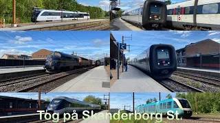 Tog på Skanderborg St. | Trains at Skanderborg St. (Godstoget MX 1023 & 1812/1833!!)