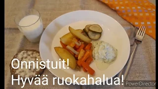 Uunijuurekset ja tsatsiki