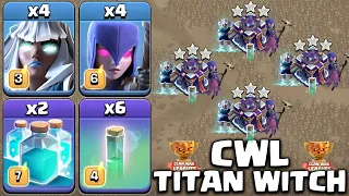 Electro Titan with Witch Strategy is Illegal - Blimp Electro Witch CWL 3 Star Attacks - Coc