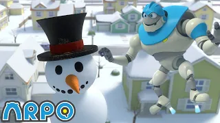 Il DISASTRO del grande pupazzo di neve!!!⛄ | Cartoni animati per Bambini | ARPO il Robot Italiano🤖