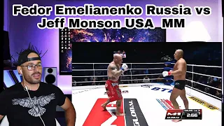 REACTION to  Fedor Emelianenko Russia vs Jeff Monson USA  MM