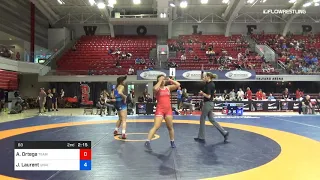 68 Kg Semifinal Ashlynn Ortega Team Tornado Wrestling Club Vs Jayden Laurent Unattached