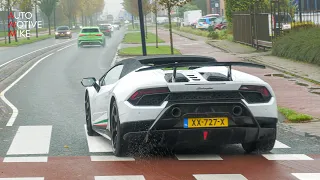 Supercars Accelerating in the Rain - Performante, 991.2 GT3 RS, BRABUS 650, F12 Capristo & MORE