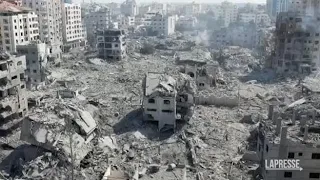 Medioriente, la distruzione di Gaza vista dal drone