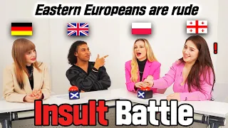 Eastern and Western European Insult Each Other!! (Mean Comments) l Germany, UK vs Poland, Georgia