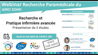 Recherche et Pratique Infirmière Avancée, Présentation de 3 études