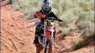 6yr Old First Race on a KTM 50sx with Podium Finish