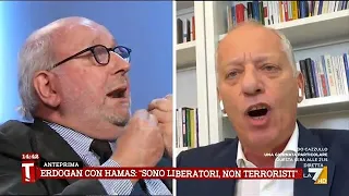 Israele, Scontro durissimo Battista Gomez: ti rendi conto di sembrare un pazzo? Tu sei un pazzo!