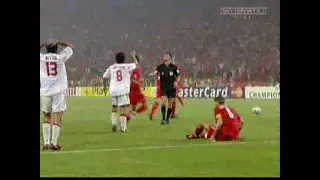 Phil Thompson Reaction with goals in UCL 2005 Istanbul Final