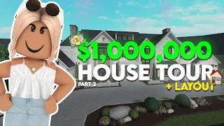 $1,000,000 BLOXBURG HOUSE TOUR PART 2 + HOUSE LAYOUT | Roblox Bloxburg | *WITH VOICES*