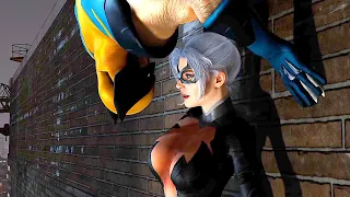 Black Cat Is Flirting With Wolverine Spider Man Pc Mod