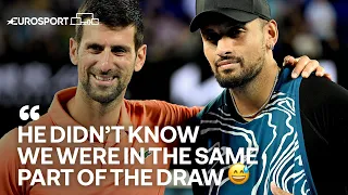 "The romance ends that night"😅 Kyrgios and Djokovic on a potential AO clash | Eurosport Tennis