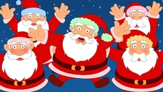 Five Fat Santa's | Santa Song | Christmas Videos | Xmas | Christmas Carols By Oh My Genius