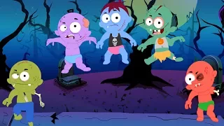 Five Little Zombies | Scary Nursery Rhymes | Scary Videos For Kids