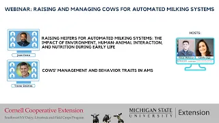 Webinar: Raising and managing cows for automated milking systems (AMS)