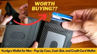 Kunlgro Wallet for Men - Pop Up Case, Cash Slot, and Credit Card Wallet | Worth Buying?