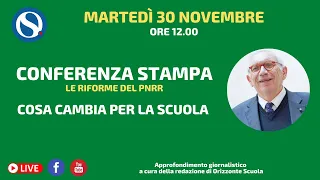 PNRR, Bianchi presenta le riforme per la scuola in conferenza stampa