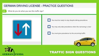 TRAFFIC SIGNS 13/32 | Driving License Germany | Theory Exam in English | Practice Test Questions