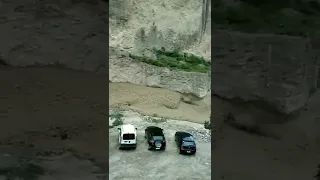 A dangerous debris flow in Iruya, Argentina.