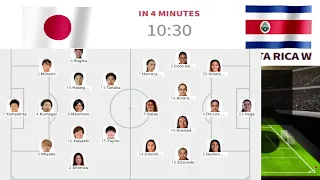 Japan vs Costa Rica lineups | women's world cup 2023