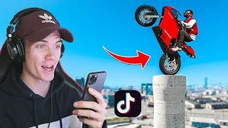 Recreating VIRAL GTA 5 STUNTS On Tik Tok! #4