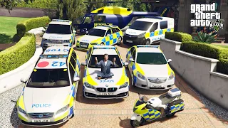 GTA 5 - Stealing Luxury British Police Vehicles with Michael! | (GTA V Real Life Cars #37)