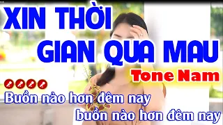 Xin Thời Gian Qua Mau Karaoke Nhạc Sống Tone Nam  ( Cm ) - Tình Trần Organ