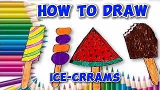 How to Draw an Ice Cream Popsicle Easy    | Draw Cute Ice Cream Tower #drawwithwanu