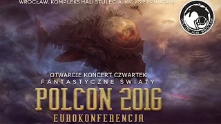 Polcon 2016 sobota  Kossakowska Sapkowski Piskorski Jabłoński prowadzi Szymon Żakiewicz