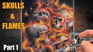 Airbrushing Skulls & Flames : Part 1