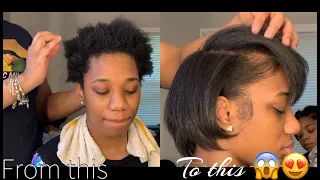 How To Repair Short Damaged Hair | Silk Press on 4C Hair