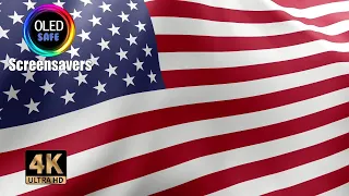 American Flag Screensaver - 10 Hours - 4k - OLED Safe - No Burn-in