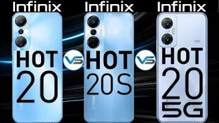 Infinix Hot 20 VS Infinix Hot 20S VS Infinix Hot 20 5G