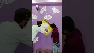 leaf wall stencil | #shorts #ytshorts #mmdshadab