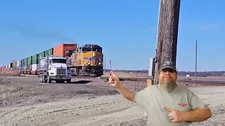 Refueling A Union Pacific Eastbound Stack Train At Thompsonville Rd Perry Ks