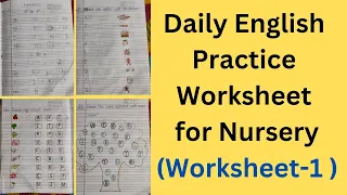 English worksheet || daily english practice worksheet for nursery class#nursery#viralvedio#worksheet