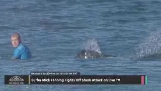 Surfer Mick Fanning Fights Off Shark Attack on Live TV