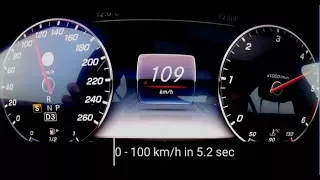 diesel 5.2 sec 0-100!!!2018 Mercedes S 400 d 340 HP Acceleration 0-100km/h