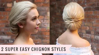 2 Super Easy Chignon Styles by SweetHearts Hair