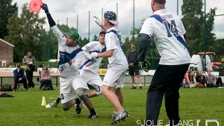 USA vs Japan Guts Pre Pool Play - 2016 World Ultimate & Guts Championships