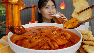 MUKBANG) 숟가락으로 퍼먹는 마라엽떡🥄🔥 엽떡 마라 떡볶이 꿔바로우 먹방 Mala tteokbokki real sound asmr eating