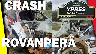 Kalle Rovanperä CRASH | WRC Ypres Rally Belgium 2022