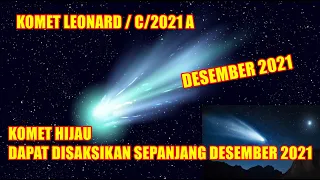 KOMET LEONARD / C/2021 A, KOMET HIJAU DAPAT DISAKSIKAN SEPANJANG DESEMBER 2021