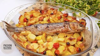 Tavë peshku me patate në furre për 15 minuta gati/Oven baked fish and potato!