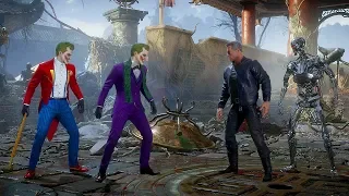 Mortal Kombat 11 Joker Vs Terminator & Endoskeleton Terminator Gameplay MK11