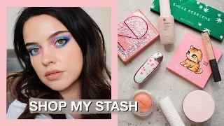 SHOP MY STASH | Trying New & Old Makeup | Julia Adams