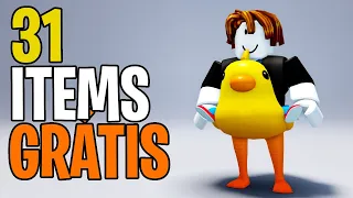 COMO PEGAR 31 ITENS GRÁTIS NO ROBLOX!