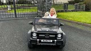 Adorable Little Girl Takes Her Golden Retriever Puppy For A Ride! (Cutest Ever!!)